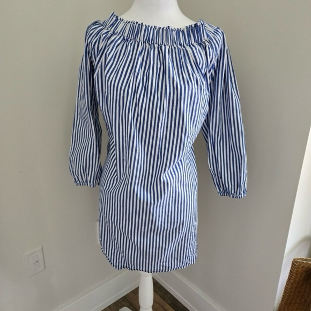 Gap Womens Medium Blue Striped Dress
